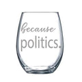 Laser Etched Wine Glass 17 Oz G9736
