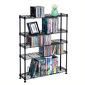 5-Tier Adjustable Multimedia Storage Rack in Black I7685