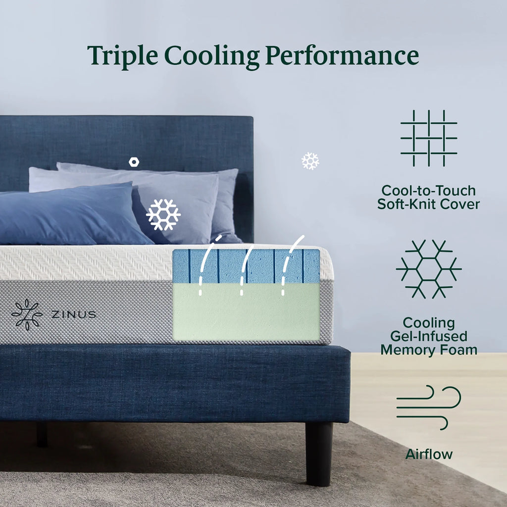 Queen Cooling Gel Memory Foam Mattress Z70097