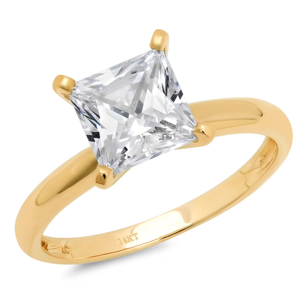 18K Yellow Gold Solitaire Engagement Ring M883