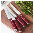 4pc Steak Knife Set with Red Handles Z710269