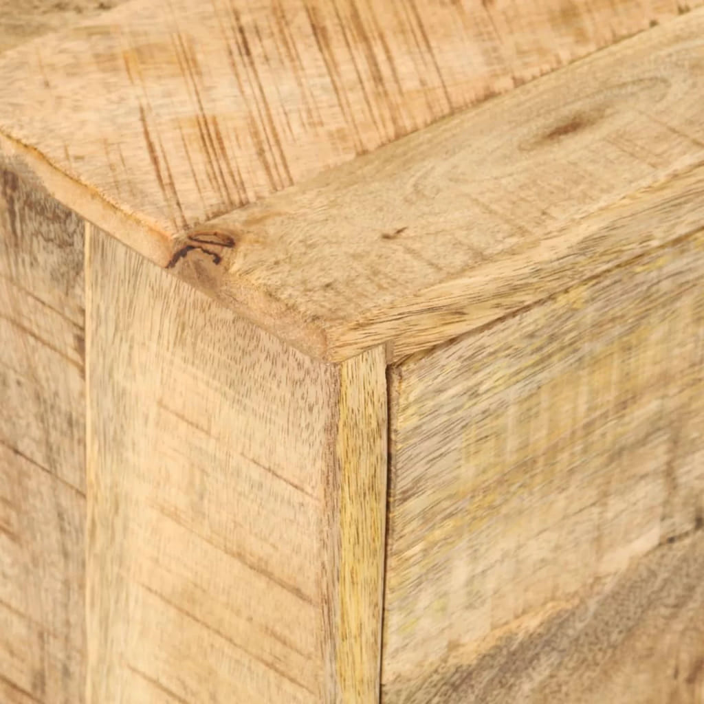 Side Table with Drawer and Wheels Mango Wood Z676675