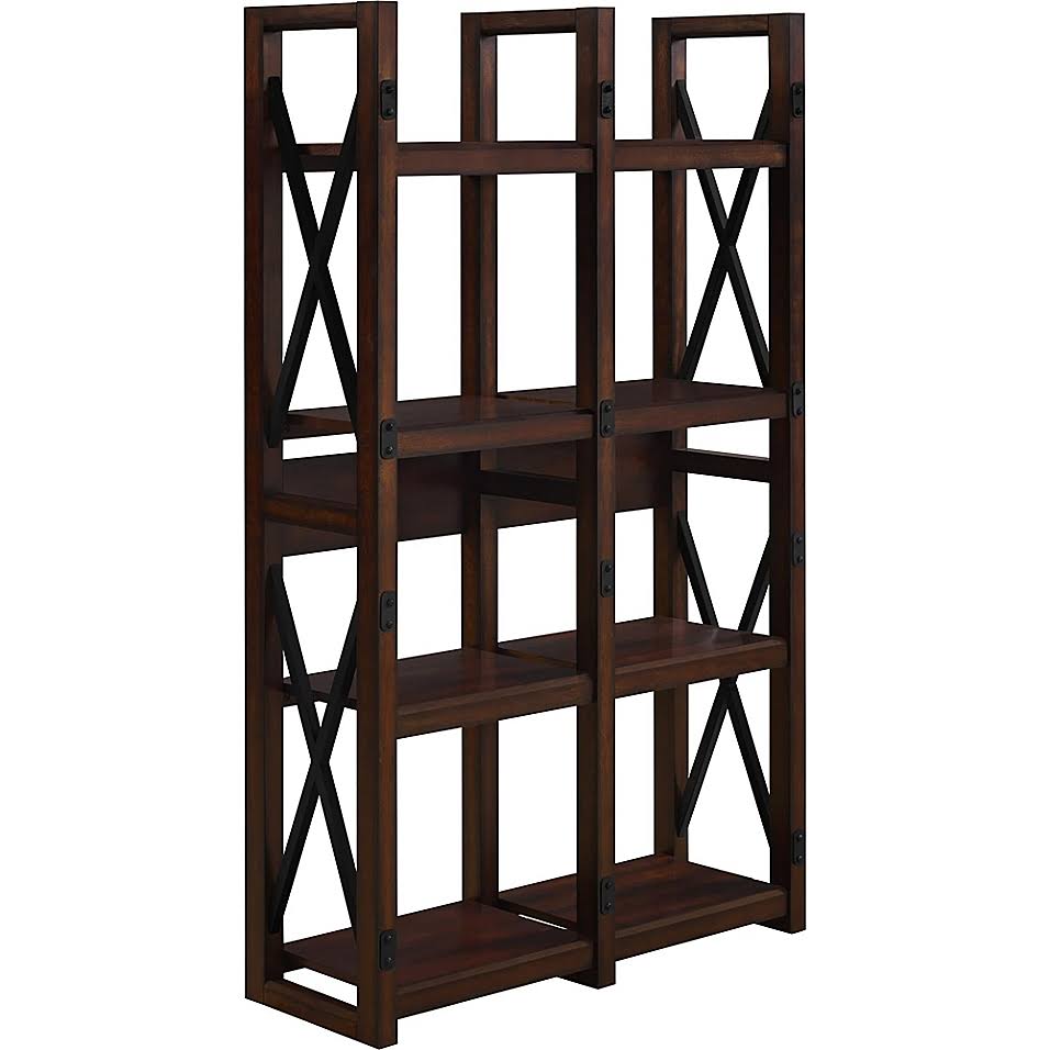Espresso Wood Veneer Bookcase P913