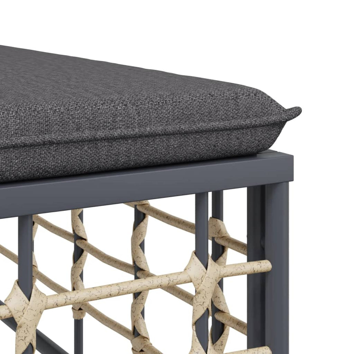3 Piece Anthracite Poly Rattan Outdoor Patio Furniture Set K531604