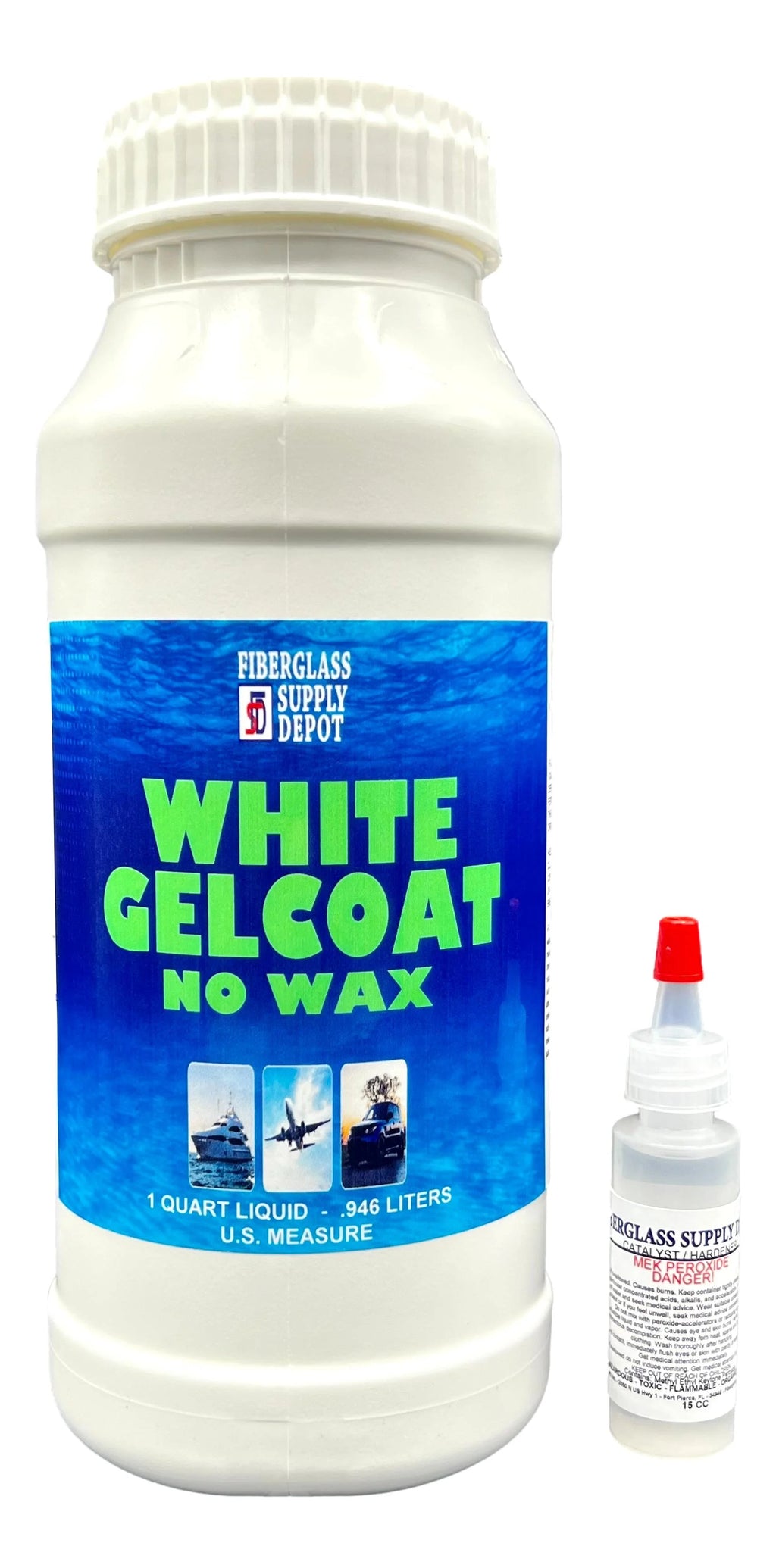 White Gelcoat Quart with 15cc Hardener N5512