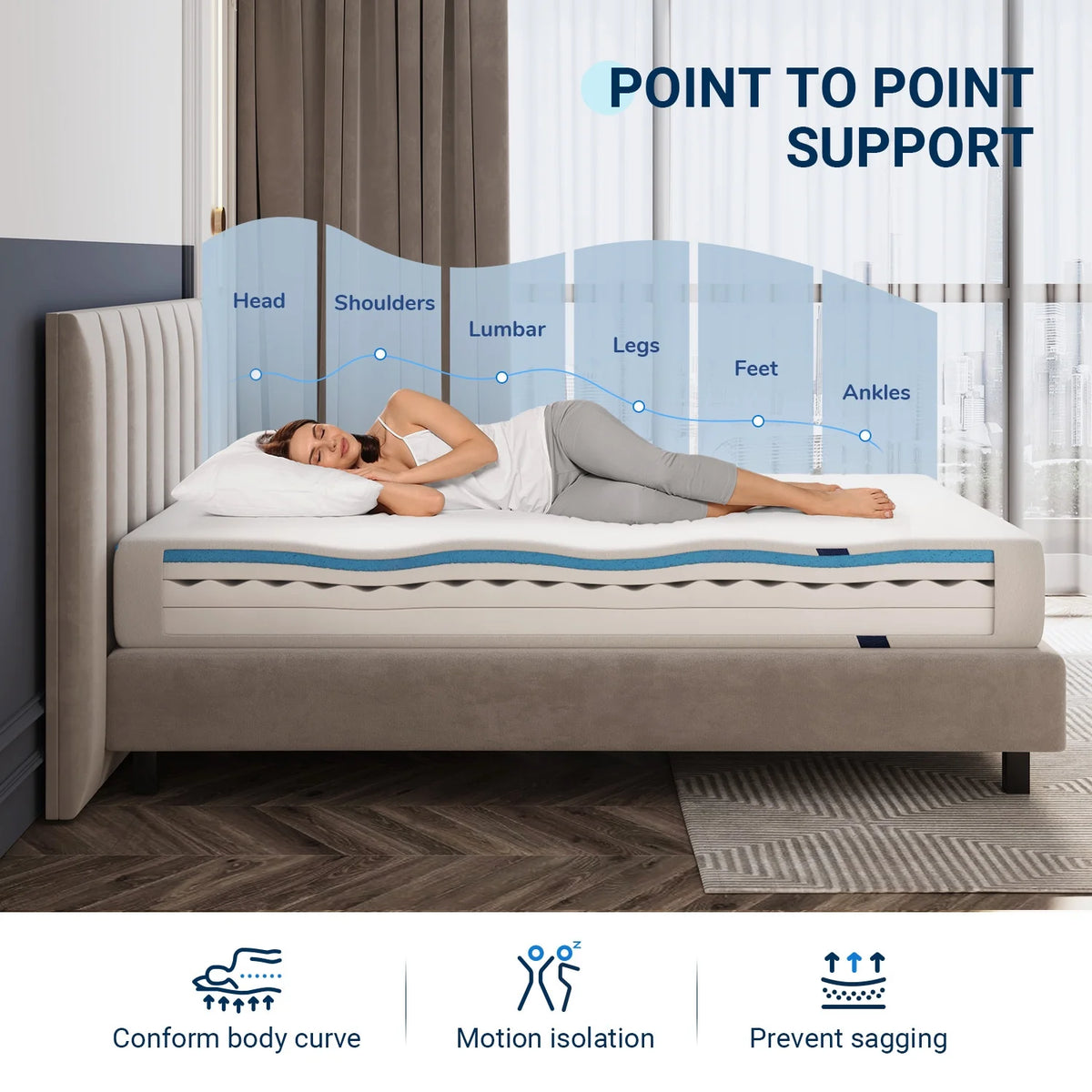 Twin Size Cooling Gel Memory Foam Mattress A188377