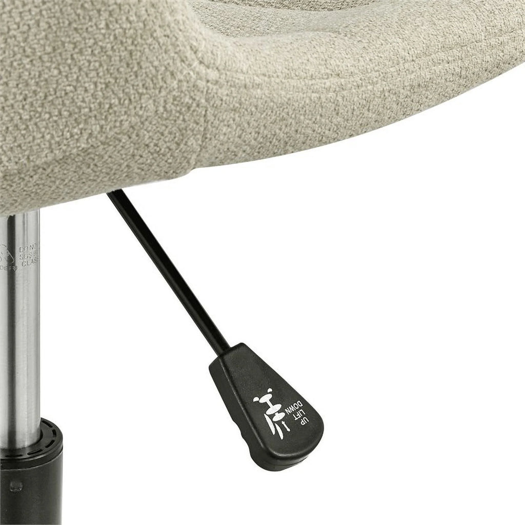 Cream Fabric Swivel Office Chair Y4158