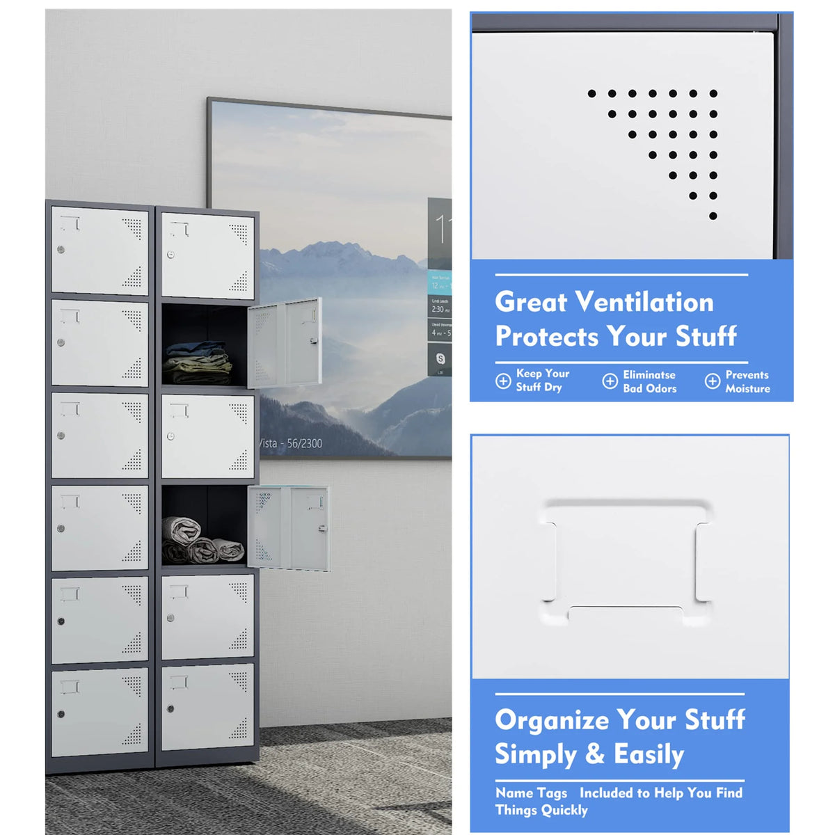 Metal Locker with 6 Doors Y38018