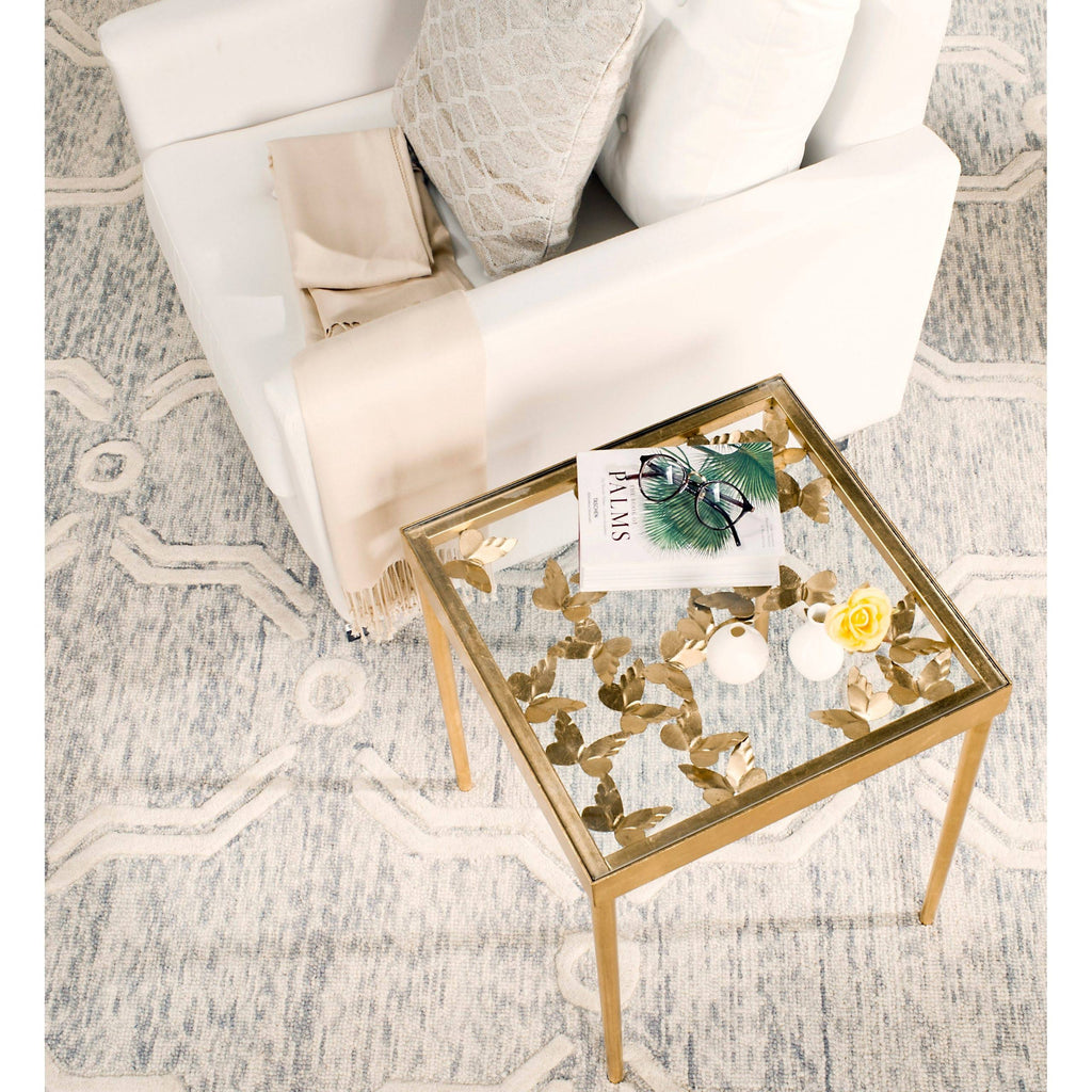 Gold Butterfly Side Table D15875