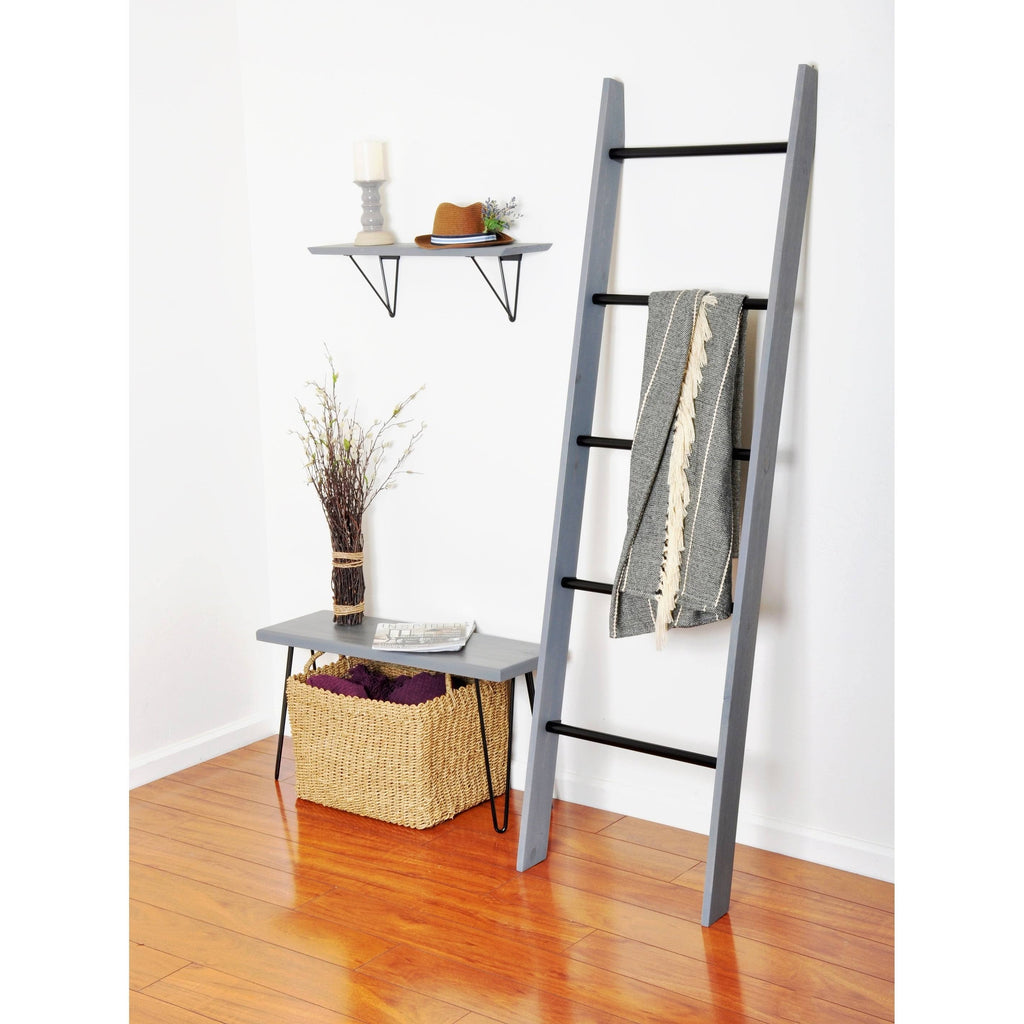 Dark Brown Wood Bracket Shelf C822020