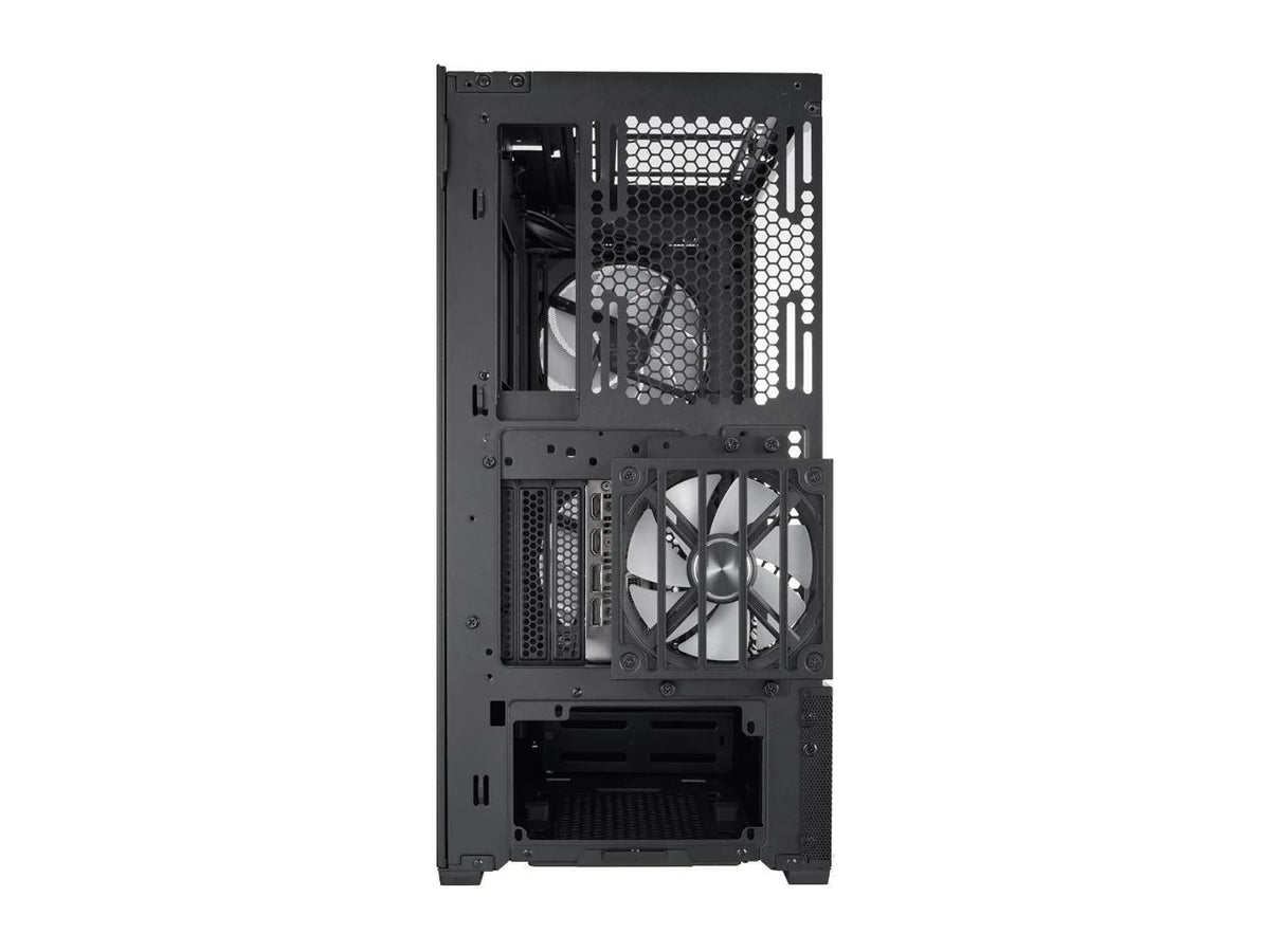 Black Steel Tempered Glass ATX Mid Tower Computer Case W706694