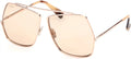 Shiny Rose Gold Photochromic Sunglasses C369
