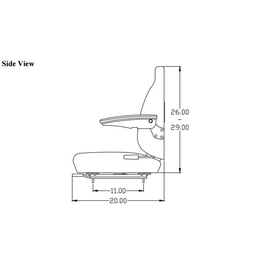 Seat Assembly for Case Loader Backhoe 480 G465