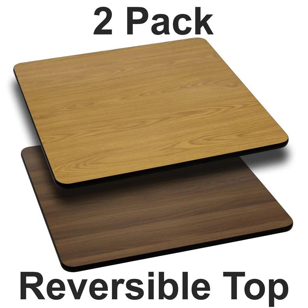 2 Pk. 42'' Square Reversible Laminate Table Top J1111