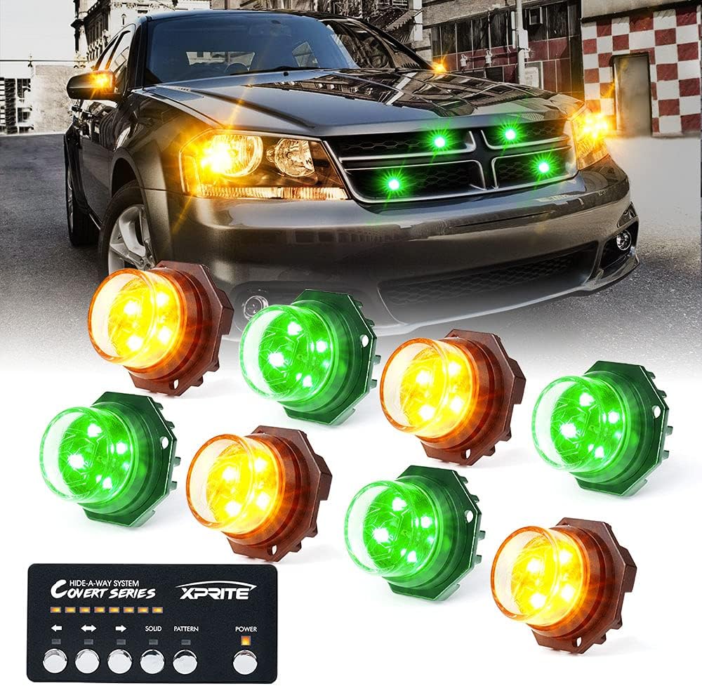 Amber Green LED Strobe Lights Kit 6PCS M556922