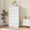 White 7 Drawer Dresser H5505