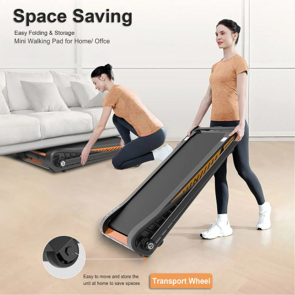 2 in 1 Foldable Under Desk Treadmill with Handlebar P39425