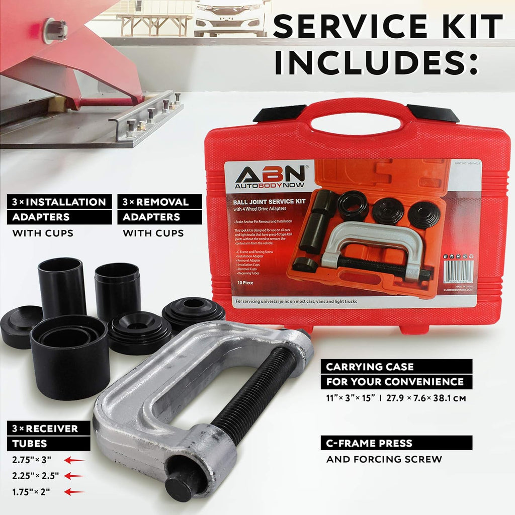 10Pc Ball Joint Press Tool Set with Adapters E511963
