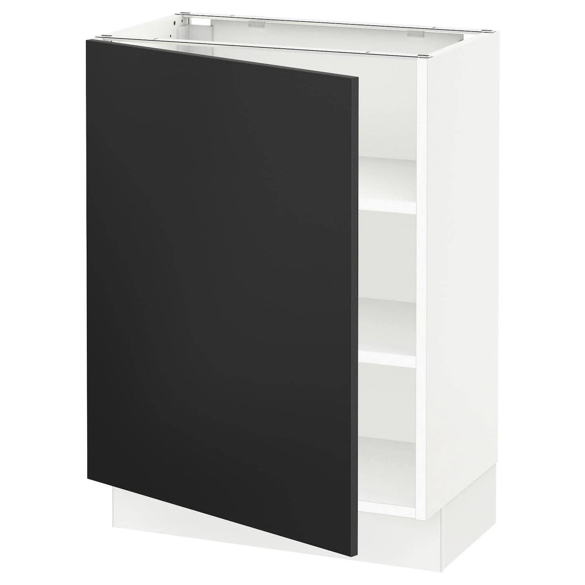 White Uddevalla Anthracite Base Cabinet with Shelves A48659