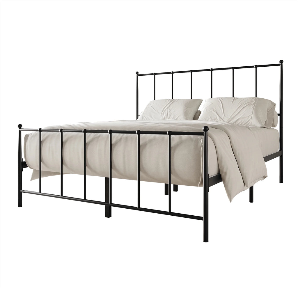 Twin Size White Metal Platform Bed J345565