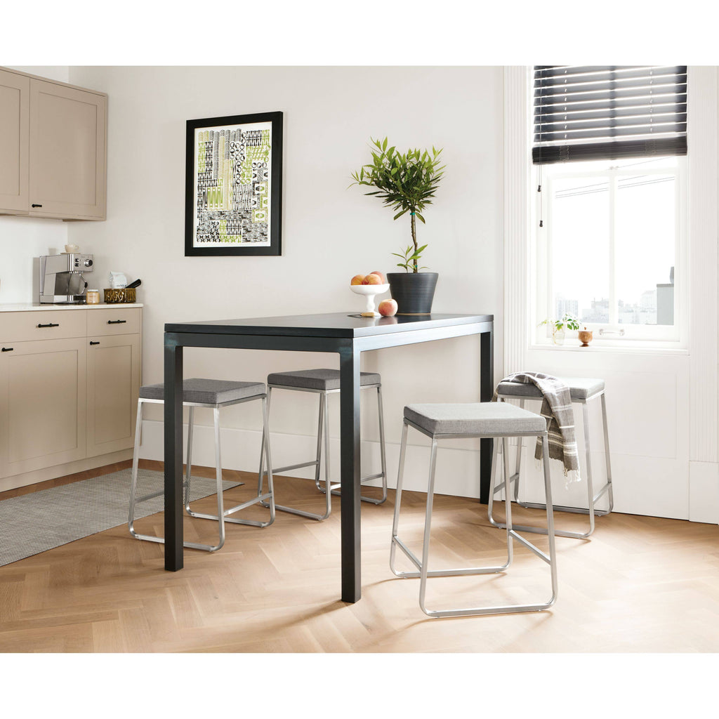 White Parsons Counter Table with White Quartz Top Z79729