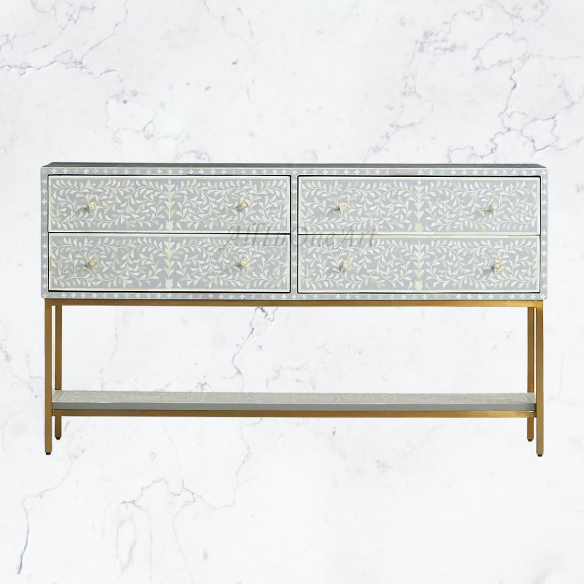 Bone Inlay Entryway Console Grey J997709