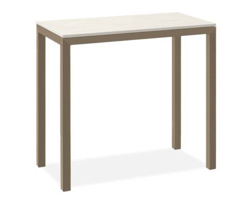 White Parsons Counter Table with White Quartz Top Z79729