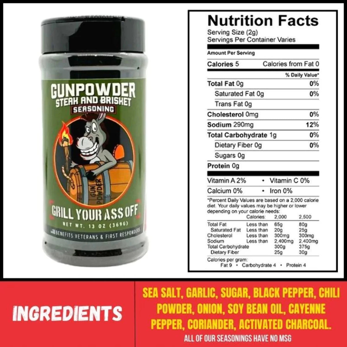 Steak & Brisket Seasoning 3Lb Bag MSG & Gluten Free BBQ Grill Rub K1521