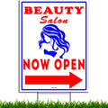 18 x 24 Blue & Red on White Plastic Yard Sign N5771