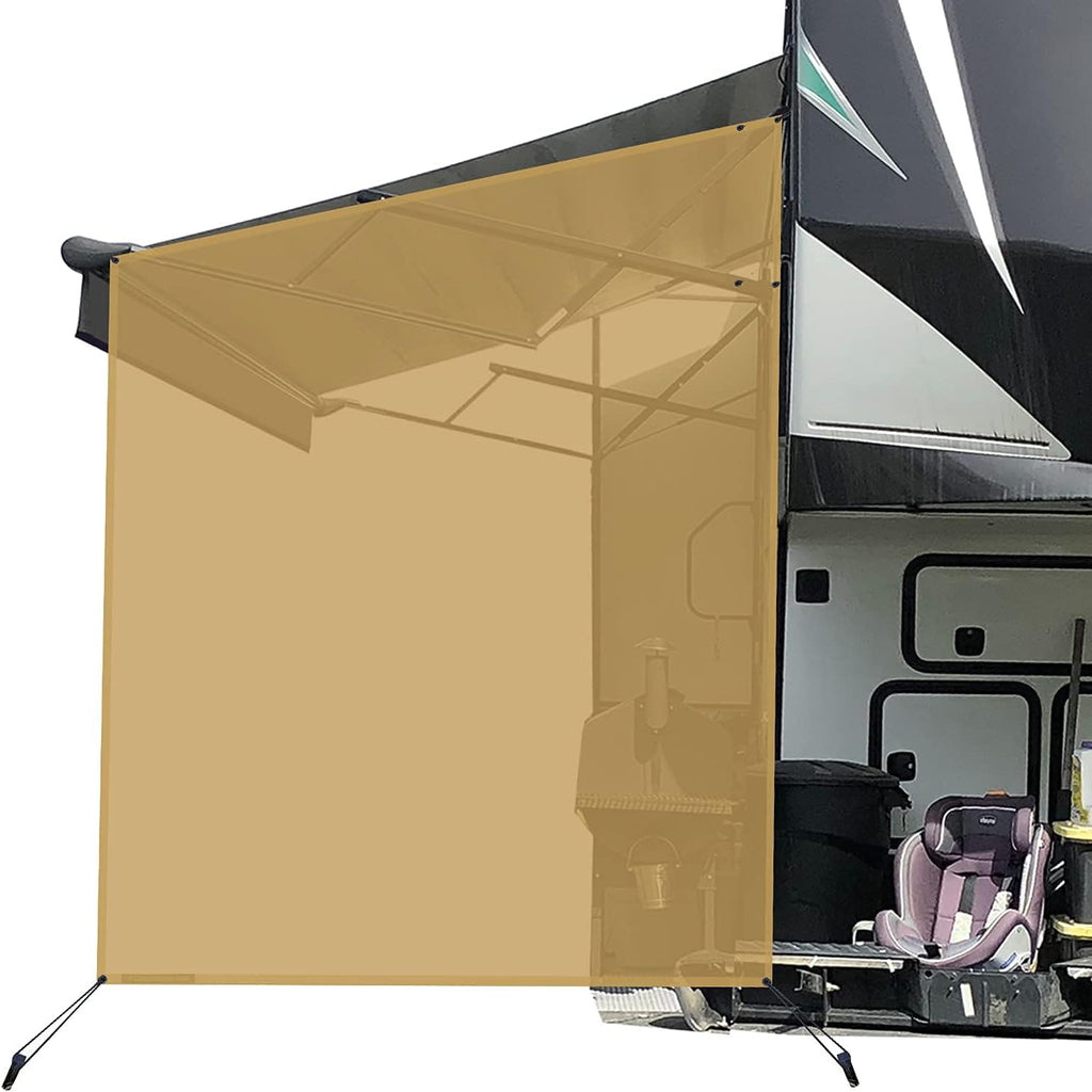 9'X7' Blue Mesh RV Awning Sun Shade Screen Q613