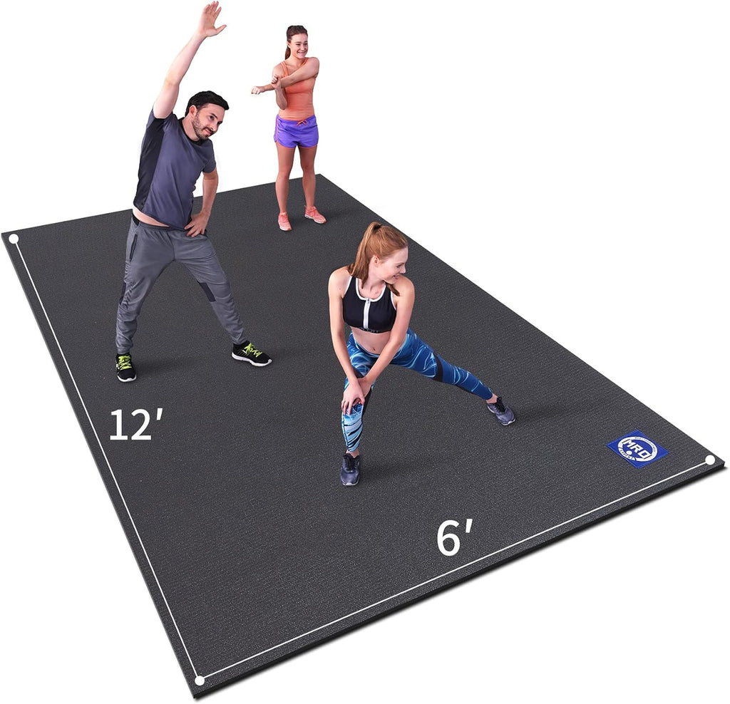 Large Exercise Mat 6' x 12' x 7mm, High-Density Workout Mat Y5503