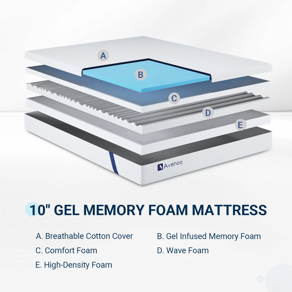 Twin Size Cooling Gel Memory Foam Mattress A188377