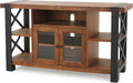 Natural Wood TV Console with Cabinets F9746