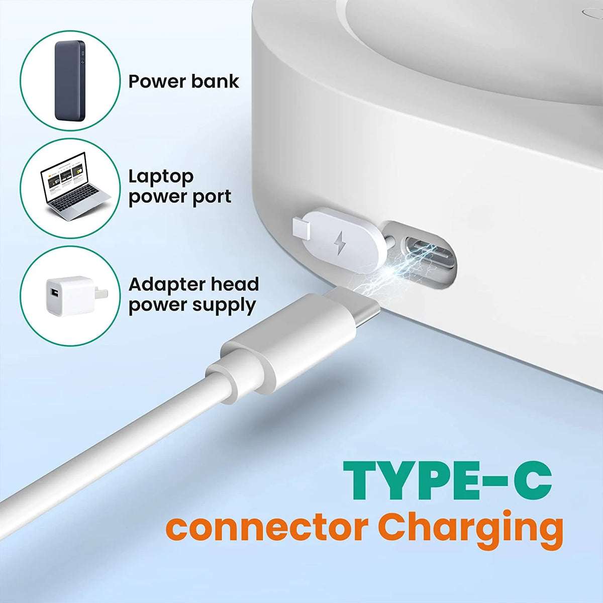 White Type-C Rechargeable Water Dispenser Y32385