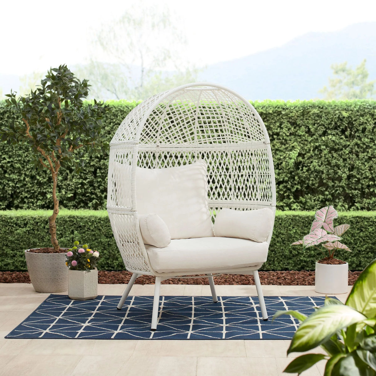 Boho Outdoor Wicker Egg Chair A2926