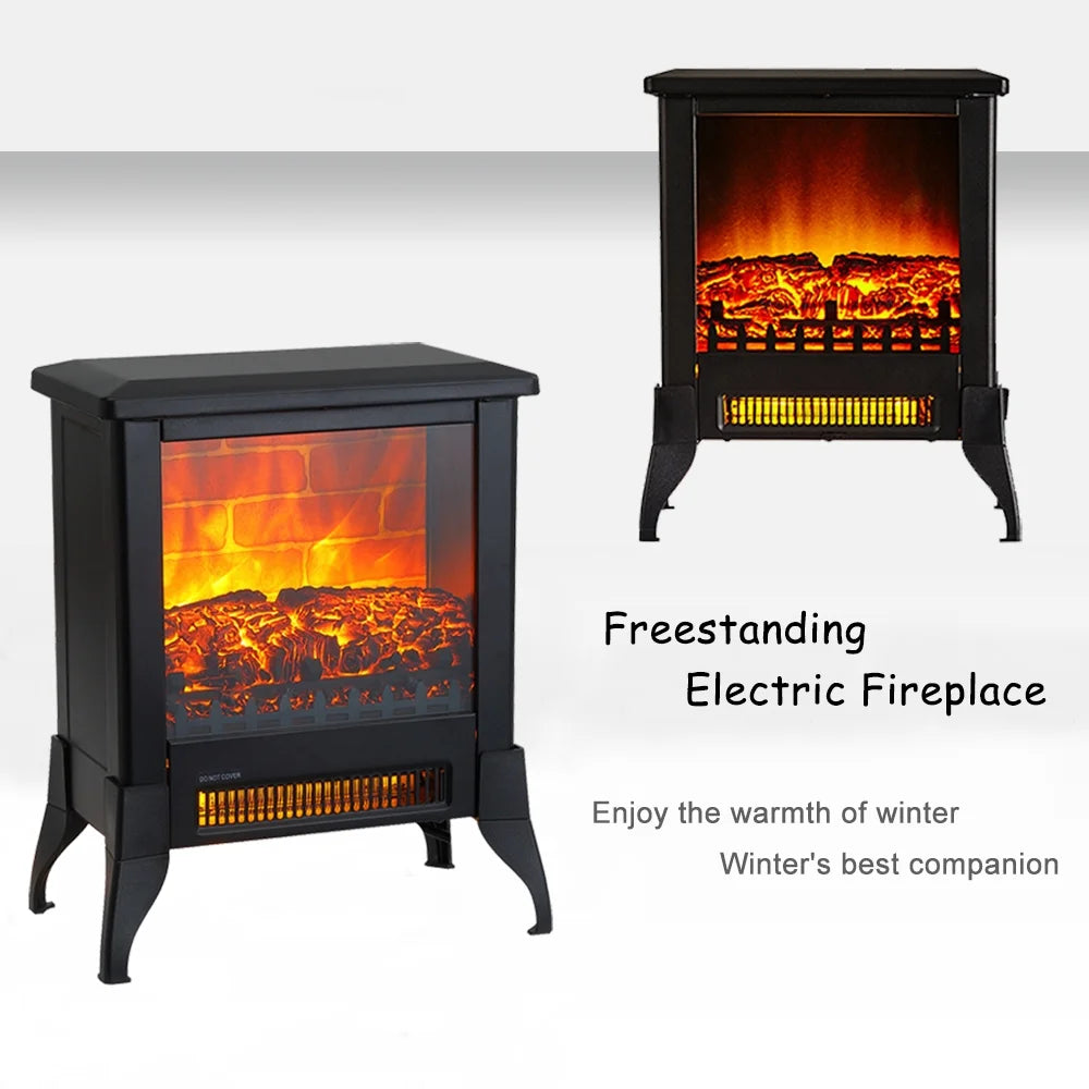 14" Freestanding Electric Fireplace Heater Q7058