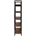 5-Tier Industrial Bookcase with Rustic Wood and Metal Frame C8172