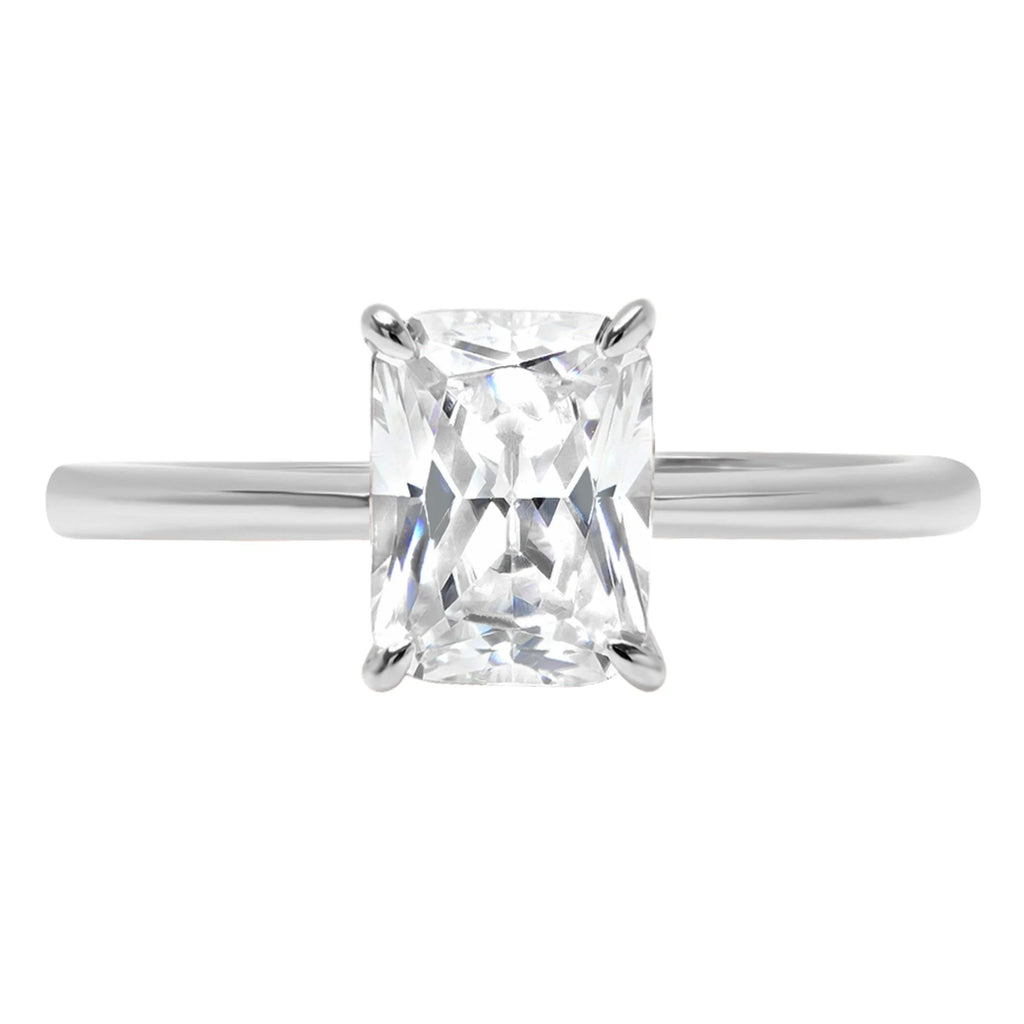18k White Gold Solitaire Ring S63011