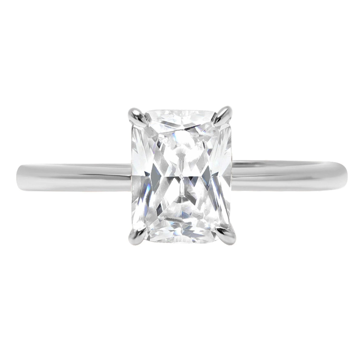 18k White Gold Solitaire Ring S63011