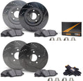 Front + Rear Carbon Ceramic Brake Rotors with Pads T183