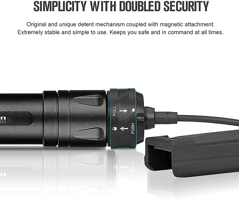 2000 Lumens Rechargeable Picatinny Rail Mounted Tactical Flashlight with Remote Pressure Switch E1546