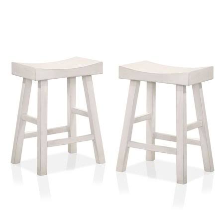 Antique White Counter Stools, Set of 2 A1393