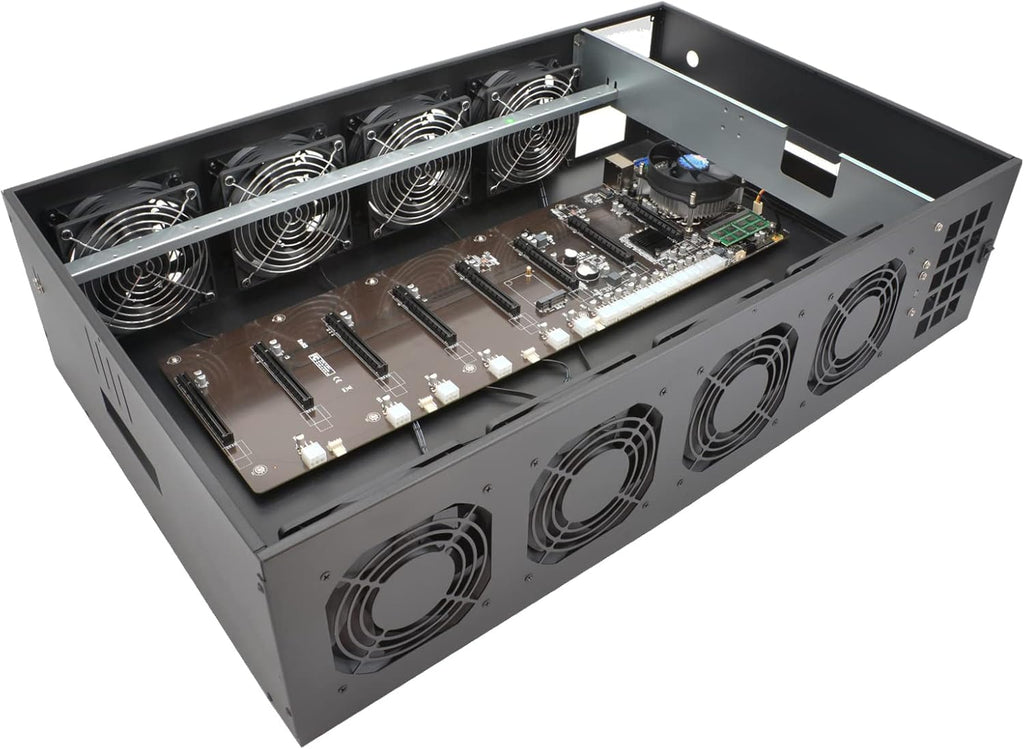 8 GPU 70mm Slots Mining Rig Frame with 8 Fans B545370